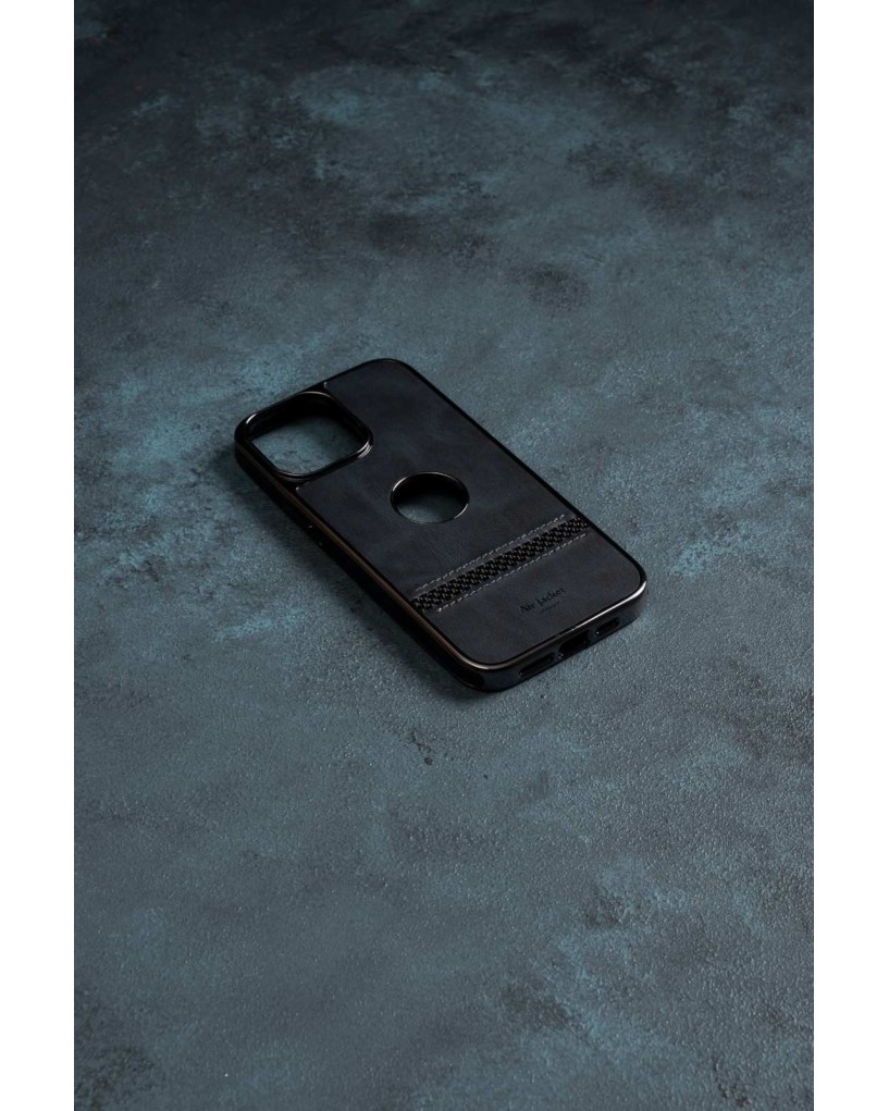 iPhone  14 PRO MAX [Model] Lüks Deri Dokulu Kılıf, Koruyucu, Air Jacket