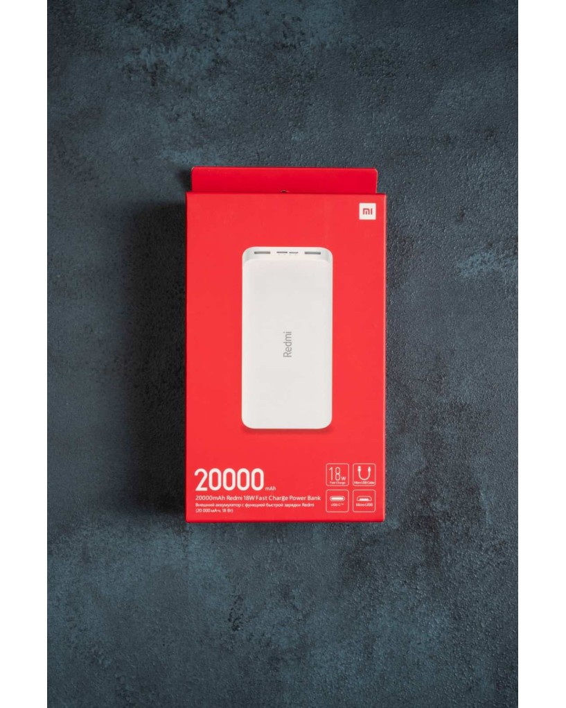 Xiaomi Redmi 20000mAh 18W Hızlı Şarjlı Powerbank - Beyaz